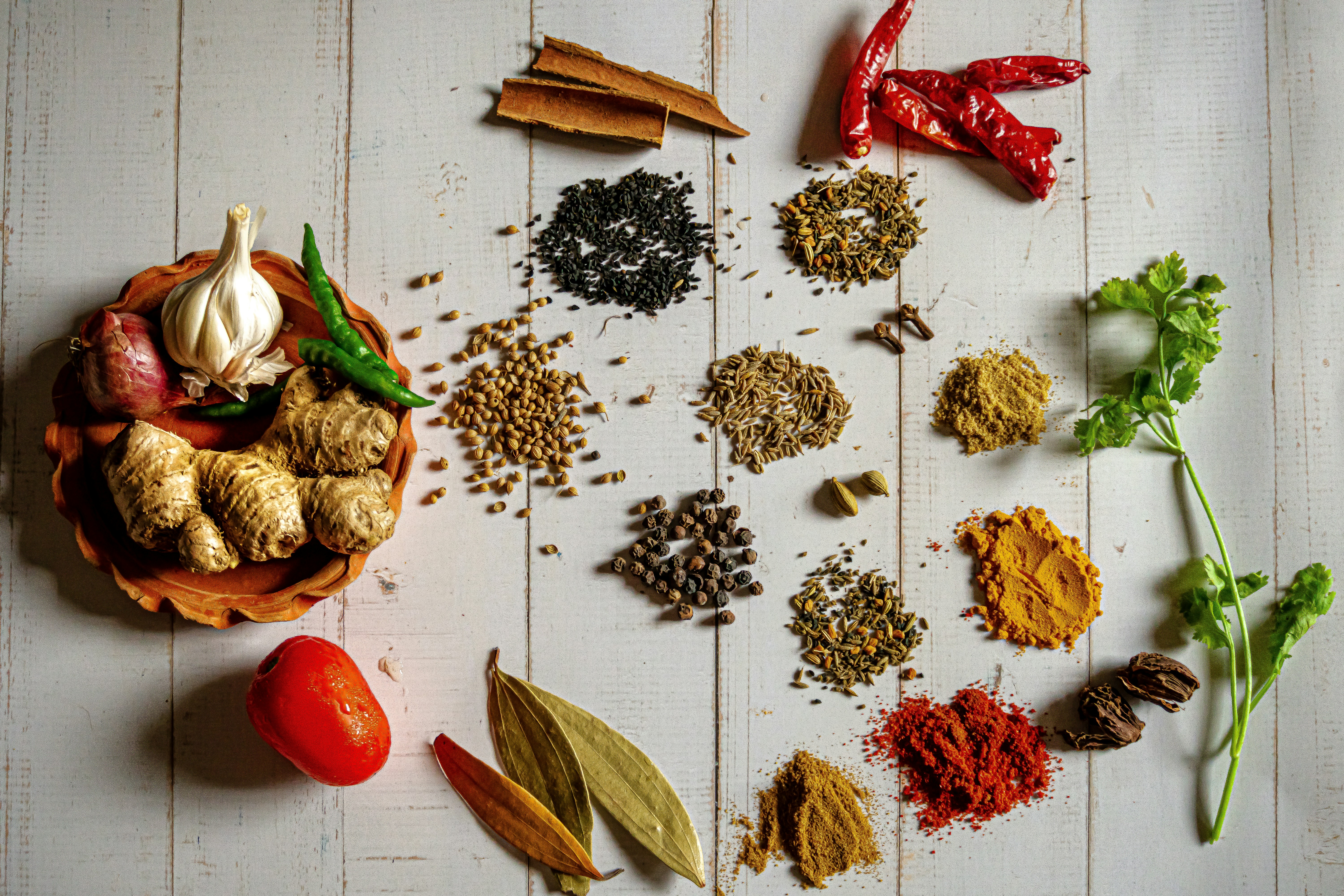 Spices and masala bowls